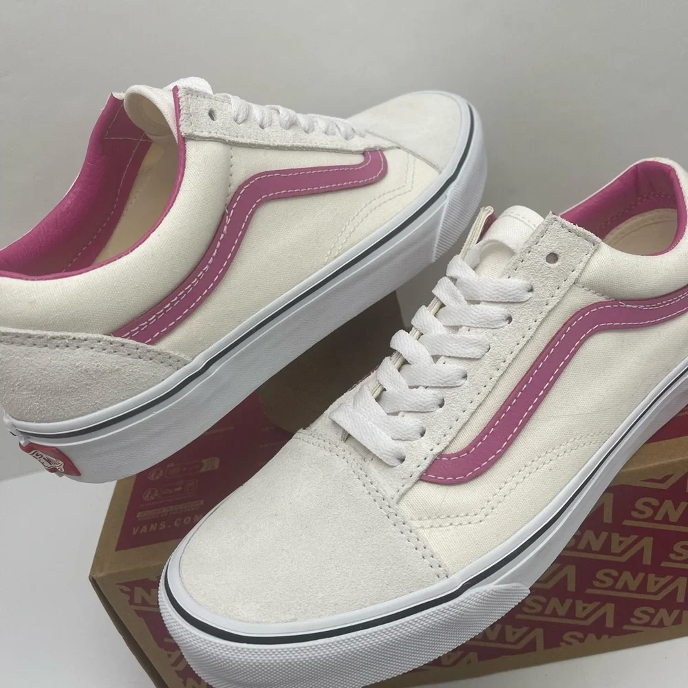 Vans WMNS Old Skool
Pop Raspberry Rose Sneakers 
VN000CR5YLZ
 Cream Pink Low-Top - Picture 10 of 16